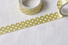 Green Polka Dots Adhesive Washi Tape 15mm Wide x 5M Roll A12499