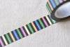 Colorful Stripes Deco Adhesive Washi Tape 15mm Wide x 10M Roll A12577