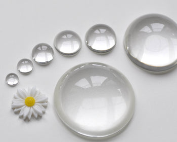5 pcs Crystal Glass Magnifying High Dome Paperweight 50mm A9057