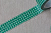 Green Grid Pattern Washi Tape Journal Supplies 15mm x 10M Roll A12875