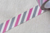 Colourful Stripes Deco Washi Tape 15mm Wide x 10M Roll A12935