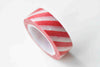 Red Stripes Deco Washi Tape 15mm Wide x 10M Roll A12985