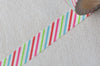 Colorful Stripes Washi Tape 15mm Wide x 10M Roll A13162