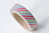 Colorful Stripes Washi Tape 15mm Wide x 10M Roll A13162