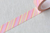 Colorful Stripes Deco Adhesive Washi Tape 15mm Wide x 10M Roll A12921