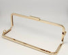 Light Gold Purse Frame Handbag Purse Frame With Screws 27.5cm x 8.5cm ( 10" x 3")