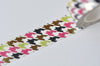 Colorful Self-Adhesive Washi Tape 15mm Wide x 10M Roll A13369