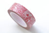 Red Flower Adhesive Washi Tape 15mm Wide x 10M Roll A12658