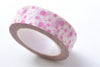 Pink Polka Dots On White Washi Tape 15mm x 10M Roll A12608