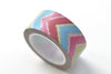 Colorful Chevron Adhesive Washi Tape 20mm Wide x 5M Roll A12397