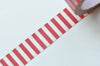 Red Stripes Deco Washi Tape 15mm Wide x 10M Roll A12262