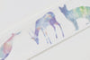 Vintage Wide Washi Tape Animals Wolf Deer Birds Whale Scrapbooking Tape 30mm Wide x 5M Long A12811