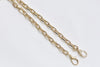 8mm Purse Frame Chain Antique Gold Chain With Lobsters 60/70/80/90/100/110/120/130cm