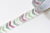 Colorful Chevron Adhesive Washi Tape 15mm Wide x 5M Roll A13034