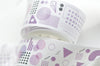 Purple Washi Tape 25mm Wide x 5 Meters (approx. 1" x 5.5 yards )  A12287