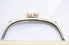 9" Bronze Purse Frame /Handle Purse Frame Wood Ball Kisslock With Screws 24.5cm x 9.5cm ( 9" x 3 1/2")