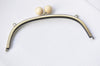 9" Bronze Purse Frame /Handle Purse Frame Wood Ball Kisslock With Screws 24.5cm x 9.5cm ( 9" x 3 1/2")