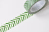 Green Chevron Wave Washi Tape 15mm Wide x 10M Roll A12175