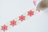 Snowflake Winter Adhesive Washi Tape 15mm x 5M Roll A12395