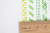 Green Washi Tapes Set Skinny 6 Rolls A Set 6mm Wide x 5 Meters A13327