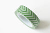 Green Chevron Wave Washi Tape 15mm Wide x 10M Roll A12175