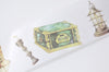 Retro Wide Washi Treasure Box Lined Masking Tape 30mm Wide x 5M Long A13020