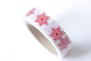 Snowflake Winter Adhesive Washi Tape 15mm x 5M Roll A12395