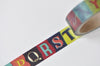 Retro Alphabet Washi Tape / Japanese Masking Tape 15mm x 2 Meters A12380