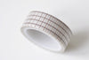 Elegant Brown Grid Pattern Washi Tape Journal Supplies 15mm Wide x 5 Meters A13352