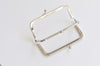 3" (10.5cm) Silver Purse Frame Two Pocket Bag Hanger 10.5 x 5cm (3" x 1 1/2")