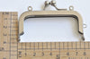 3" Silver Purse Frame Kisslock Glue-In Style Bag Clip 8cm x 3.5cm (3" x 1 1/3")