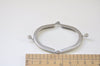 5.5cm Matte Silver Purse Frame Half-Round Mini Coin Purse Frame 5.5cm x 3.5cm