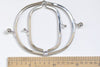 12.5cm (5") Silver Purse Frame Glue-in Style Bag Hanger Double Purse Frame 12.5cm x 7cm