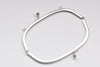 8" (21cm) Retro Half-Round Silver Purse Frame With Two Loops 21cm x 7.8cm