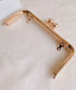 Vintage Light Gold Box Purse Frame Side-Opening 16.2cm x 7.1cm