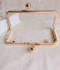 Vintage Light Gold Box Purse Frame Side-Opening 16.2cm x 7.1cm