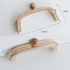 20.5cm Retro Purse Frame Wood Handle Purse Frame With Screws Four Colors