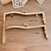 18 x 6cm Wave Shape Purse Frame Glue-In Style Purse Frame Gold/Light Gold