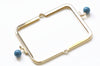 9.7cm Gold Purse Frame Glue In Style With Candy Kiss Lock 9.7x6.5cm