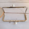 16cm (6") Silver Purse Frame Glue-In Style With White Plastic Closure 16 x 6.5cm