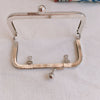 12.5cm (5") Silver Rectangular Purse Frame Bag Hanger Glue-In Style 12.5cm x 6.5cm