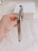 10.5cm Silver Purse Frame Kisslock Glue-In Style Bag Clip 10.5cm x 7cm