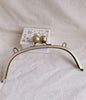 Vintage Bronze Purse Frame Glue In Style Half Round 26cm x 10cm