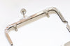 16.5cm( 6 1/2") Vintage Silver Purse Frame Glue-In Style With Inside Loops 16.5 x 6.5cm